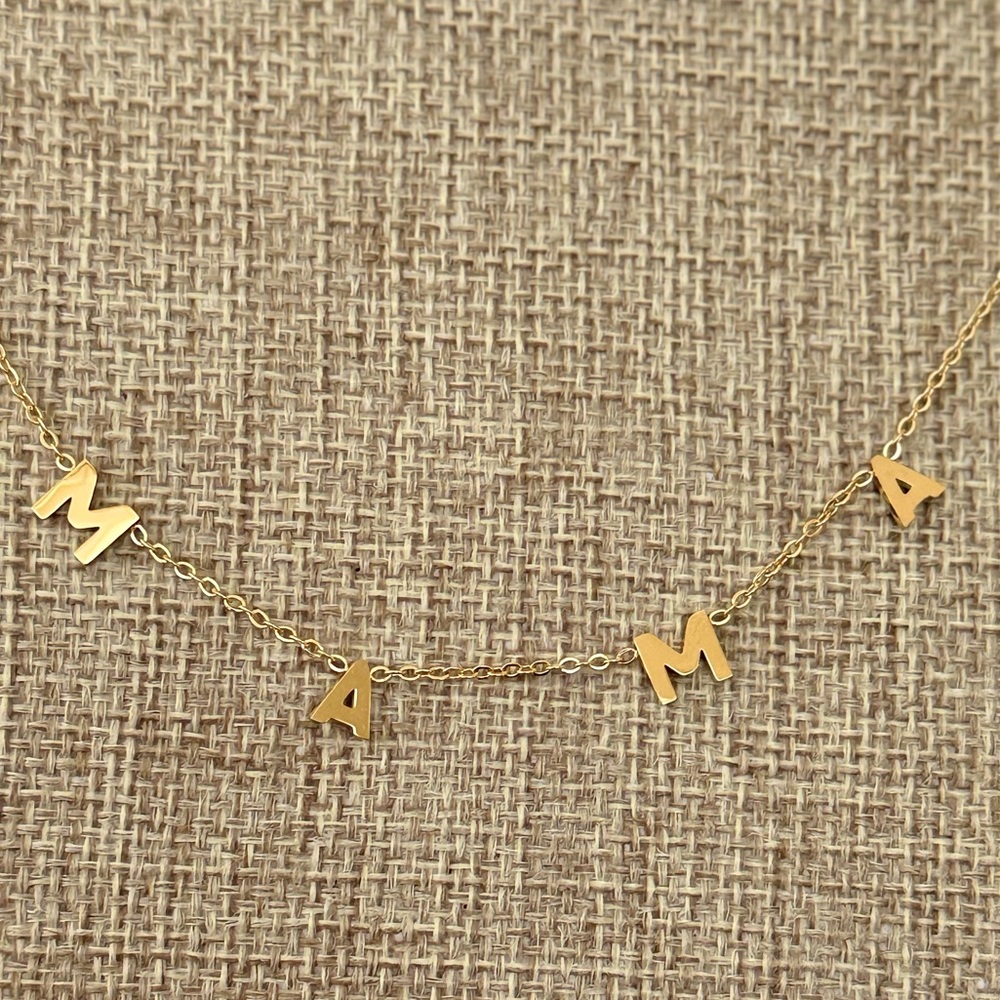 Plunder Gold 'MAMA' Necklace